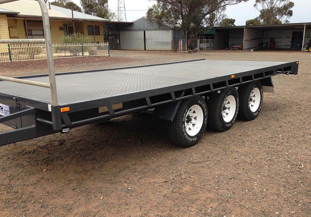 Tri-axle flat top trailer by Leith Engineering Australia